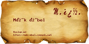 Mák Ábel névjegykártya