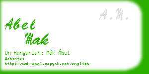 abel mak business card