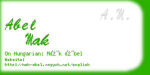 abel mak business card